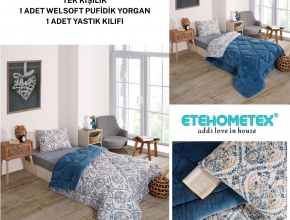 WELSOFT DESENLİ TEK KİŞİLİK YORGAN 