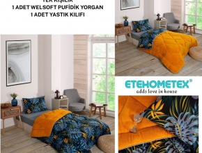 WELSOFT DESENLİ TEK KİŞİLİK YORGAN 