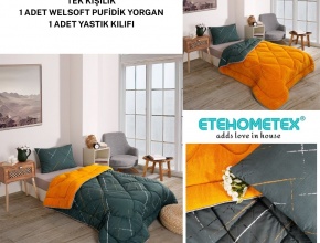 WELSOFT DESENLİ TEK KİŞİLİK YORGAN 