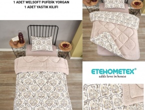 WELSOFT DESENLİ TEK KİŞİLİK YORGAN 