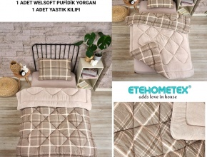 WELSOFT DESENLİ TEK KİŞİLİK YORGAN 