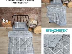 WELSOFT DESENLİ TEK KİŞİLİK YORGAN 