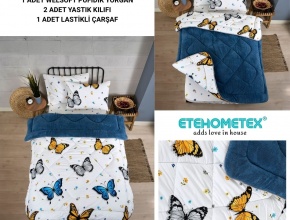 WELSOFT DESENLİ TEK KİŞİLİK UYKU SETİ